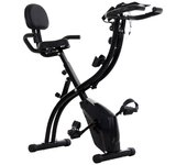 HomCom Bicicleta Estática Plegable 2 en 1 Negro