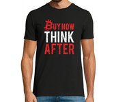 Camiseta Hombre Manga Corta bitcoin comprar ahora pensar después laTostadora