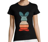 Camiseta Mujer Manga Corta conejito vintage conejo retro laTostadora