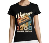 Camiseta Mujer Manga Corta Vintage 1988 limited edition laTostadora