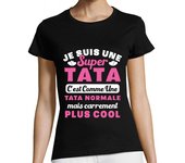 Camiseta Mujer Manga Corta un regalo de tía humor súper tía laTostadora