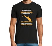 Camiseta Hombre Manga Corta genial jugador de saxofón juego de palabras músico jazz regalo de la música laTostadora