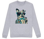 Sudadera Sin Capucha Unisex bulldog fumador laTostadora