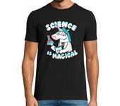 Camiseta Hombre Manga Corta Science is magical - Unicorn laboratory laTostadora
