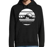 Sudadera Con Capucha Para Hombre salvaje y libre en blanco y negro laTostadora