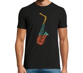 Camiseta Hombre Manga Corta saxofones laTostadora
