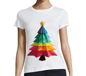 Camiseta Mujer Manga Corta árbol navidad - feliz navidad laTostadora
