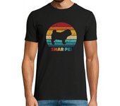 Camiseta Hombre Manga Corta Shar Pei vintage laTostadora