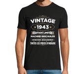 Camiseta Hombre Manga Corta regalo de cumpleaños vintage 1943 laTostadora