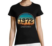 Camiseta Mujer Manga Corta vintage 1972 edición limitada retro laTostadora