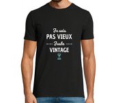 Camiseta Hombre Manga Corta No soy viejo solo vintage laTostadora