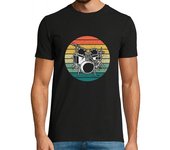 Camiseta Hombre Manga Corta Vintage Drummer Retro Drum Gift Idea laTostadora