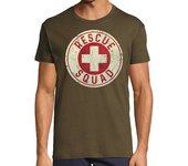 Camiseta Hombre Manga Corta Rescue Squad Vintage Emblem laTostadora