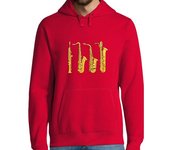 Sudadera Con Capucha Para Hombre familia de saxofones laTostadora
