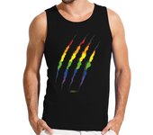 Camiseta Hombre Sin Mangas Camiseta tirantes arañazo sobre arco iris chico laTostadora