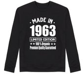 Sudadera Sin Capucha Unisex hecho en 1963 vintage retro limitado laTostadora