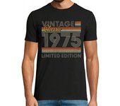 Camiseta Hombre Manga Corta Vintage 1975 Cumpleaños Retro Regalo laTostadora