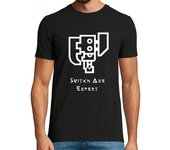 Camiseta Hombre Manga Corta MHW, Switch Axe White Icon laTostadora