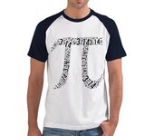Camiseta Hombre Estilo Béisbol Camiseta blanca y mangas negras hombre Pi laTostadora