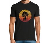 Camiseta Hombre Manga Corta Mushroom Picking Retro laTostadora