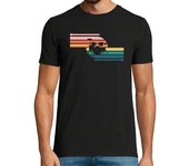 Camiseta Hombre Manga Corta Retro Drummer Player Percussion Drumming Drummer laTostadora