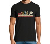 Camiseta Hombre Manga Corta motocicleta evolución vintage superbike laTostadora