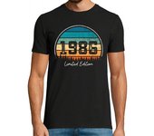 Camiseta Hombre Manga Corta vintage 1986 edición limitada retro laTostadora