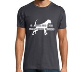 Camiseta Hombre Manga Corta Si a mi Boxer no le gustas - blanco laTostadora