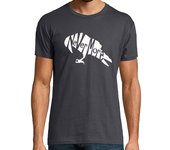 Camiseta Hombre Manga Corta Camiseta Nevermore gris hombre laTostadora