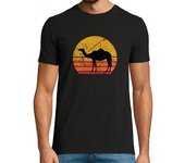Camiseta Hombre Manga Corta Retro Sun Camel Dromedary Gift laTostadora