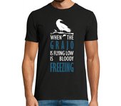Camiseta Hombre Manga Corta Cuando el grajo vuela bajo laTostadora