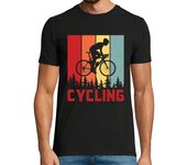 Camiseta Hombre Manga Corta bicicleta bmx vintage montando ciclismo laTostadora