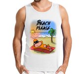 Camiseta Hombre Sin Mangas Beach Please laTostadora