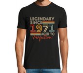 Camiseta Hombre Manga Corta regalo de cumpleaños vintage de 1971 laTostadora