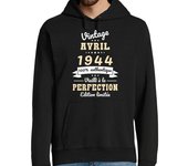 Sudadera Con Capucha Para Hombre Idea de regalo vintage de abril de 1944 laTostadora