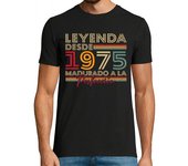 Camiseta Hombre Manga Corta Leyenda Desde 1975 Vintage Cumpleaños laTostadora