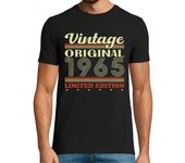 Camiseta Hombre Manga Corta 60 años 1965 vintage cumpleaños retro laTostadora