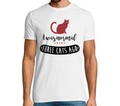 Camiseta Hombre Manga Corta I was normal three cats ago laTostadora