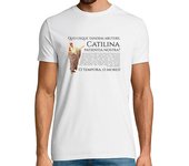 Camiseta Hombre Manga Corta Quo usque tandem abutere, Catilina, pat laTostadora