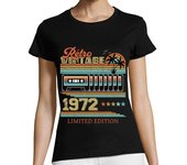 Camiseta Mujer Manga Corta edición de casete retro vintage 1972 laTostadora