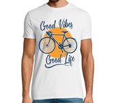 Camiseta Hombre Manga Corta Good Vibes. Good Life laTostadora