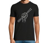 Camiseta Hombre Manga Corta drum power-music-rock metal laTostadora