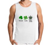Camiseta Hombre Sin Mangas normal suerte super suerte cannabis laTostadora