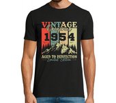 Camiseta Hombre Manga Corta Regalo retro de cumpleaños vintage de 1 laTostadora