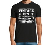 Camiseta Hombre Manga Corta vintage 1971 genuino piezas originales limi laTostadora