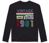 Sudadera Sin Capucha Unisex 1981 Vintage - Limited Edition laTostadora