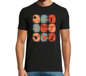 Camiseta Hombre Manga Corta bádminton retro laTostadora