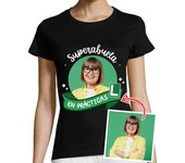Camiseta Mujer Manga Corta camiseta superabuela en prácticas foto personalizable laTostadora