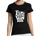 Camiseta Mujer Manga Corta Big Van Ciencia blanco laTostadora