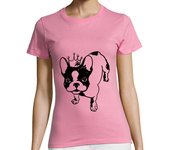 Camiseta Mujer Manga Corta Bulldog francés laTostadora